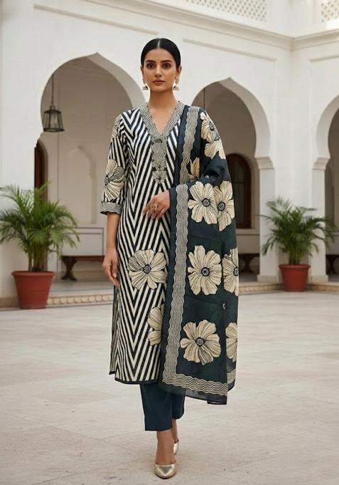 Black Embroidery Silk Salwar Kameez