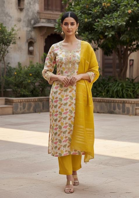 Multicolor Embroidery Poly Blended Salwar Kameez
