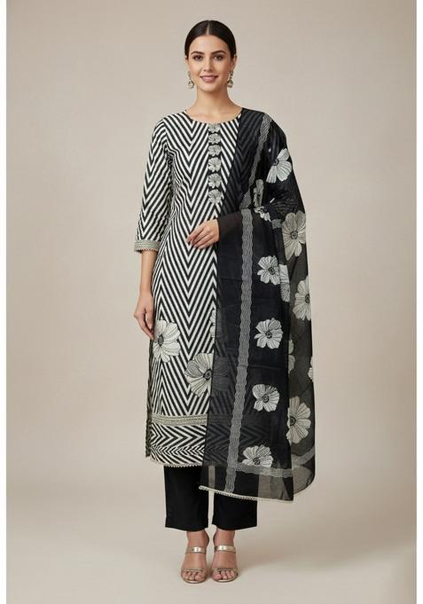 Multicolor Embroidery Silk Salwar Kameez