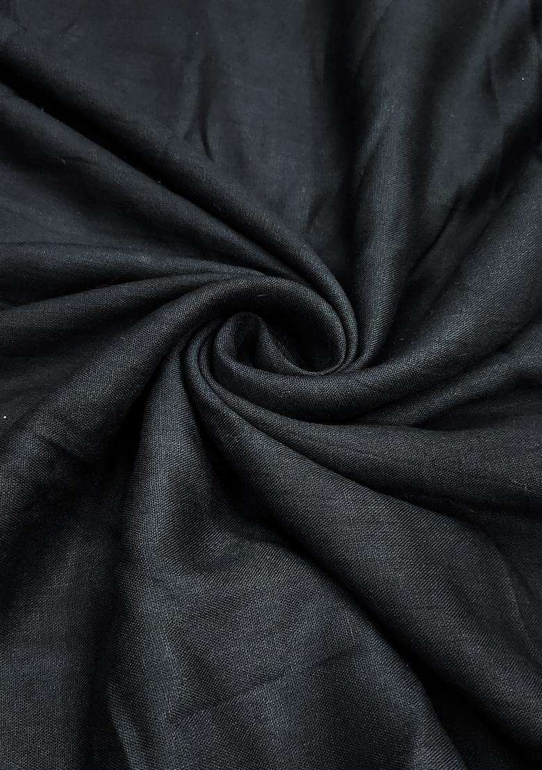 Black Embroidery Silk Salwar Kameez - Indya
