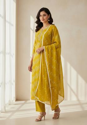 Light Green Embroidery Cotton Salwar Kameez