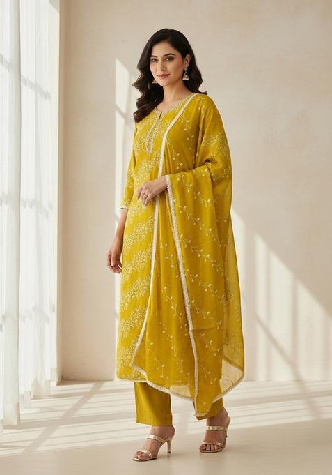 Light Green Embroidery Cotton Salwar Kameez
