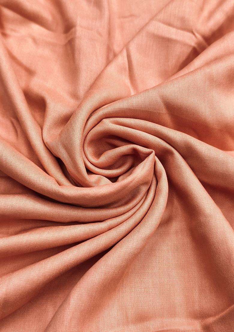 Peach Embroidery Cotton Salwar Kameez - Indya
