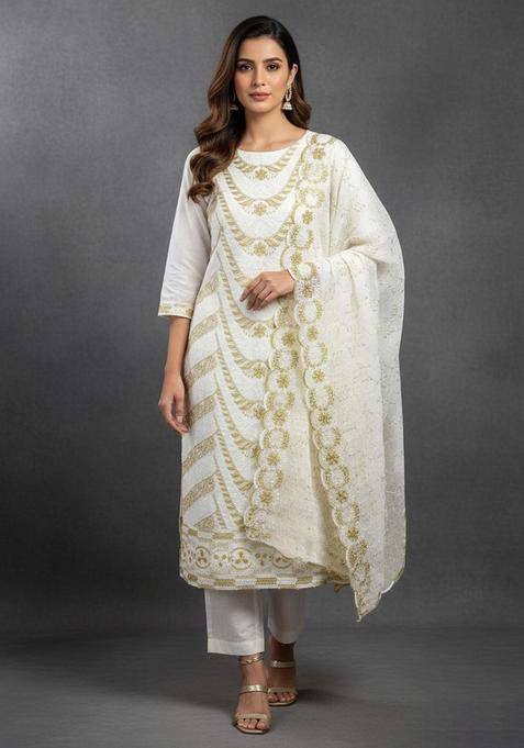 Multicolor Embroidery Georgette Salwar Kameez