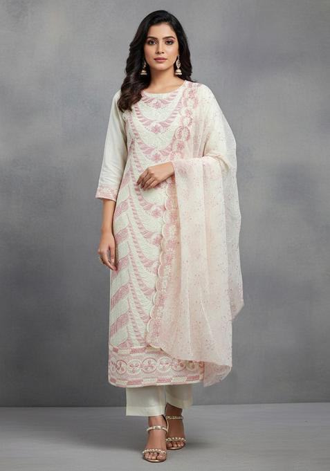 Multicolor Embroidery Georgette Salwar Kameez