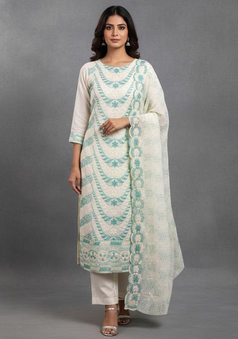 Multicolor Embroidery Georgette Salwar Kameez