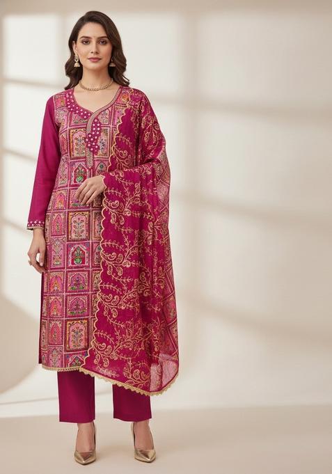 Multicolor Embroidery Viscose Salwar Kameez