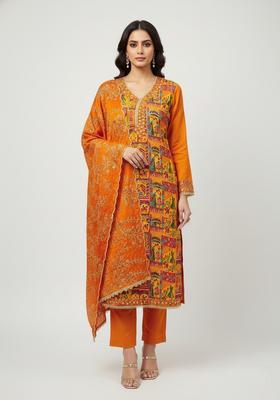 Multicolor Embroidery Viscose Salwar Kameez