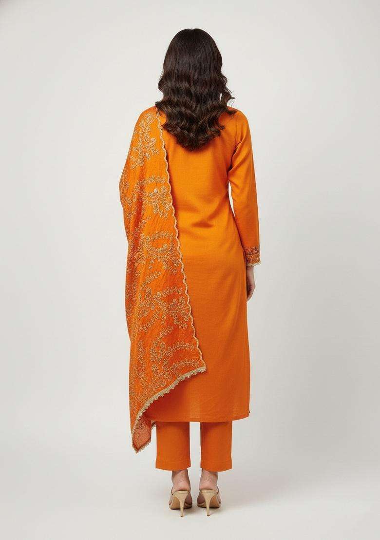 Multicolor Embroidery Viscose Salwar Kameez - Indya