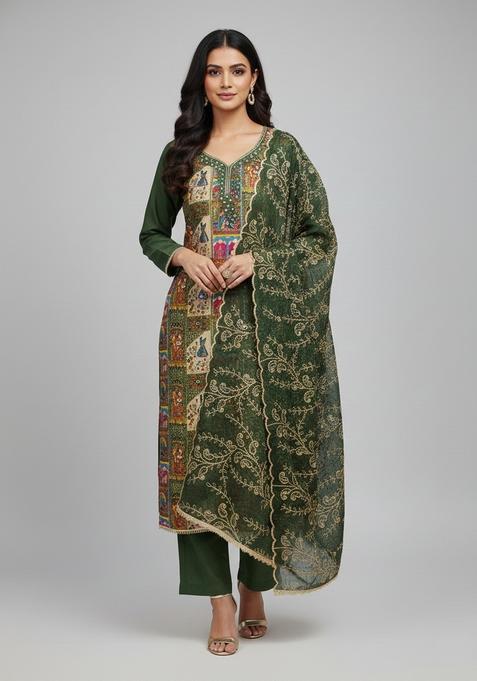 Multicolor Embroidery Viscose Salwar Kameez