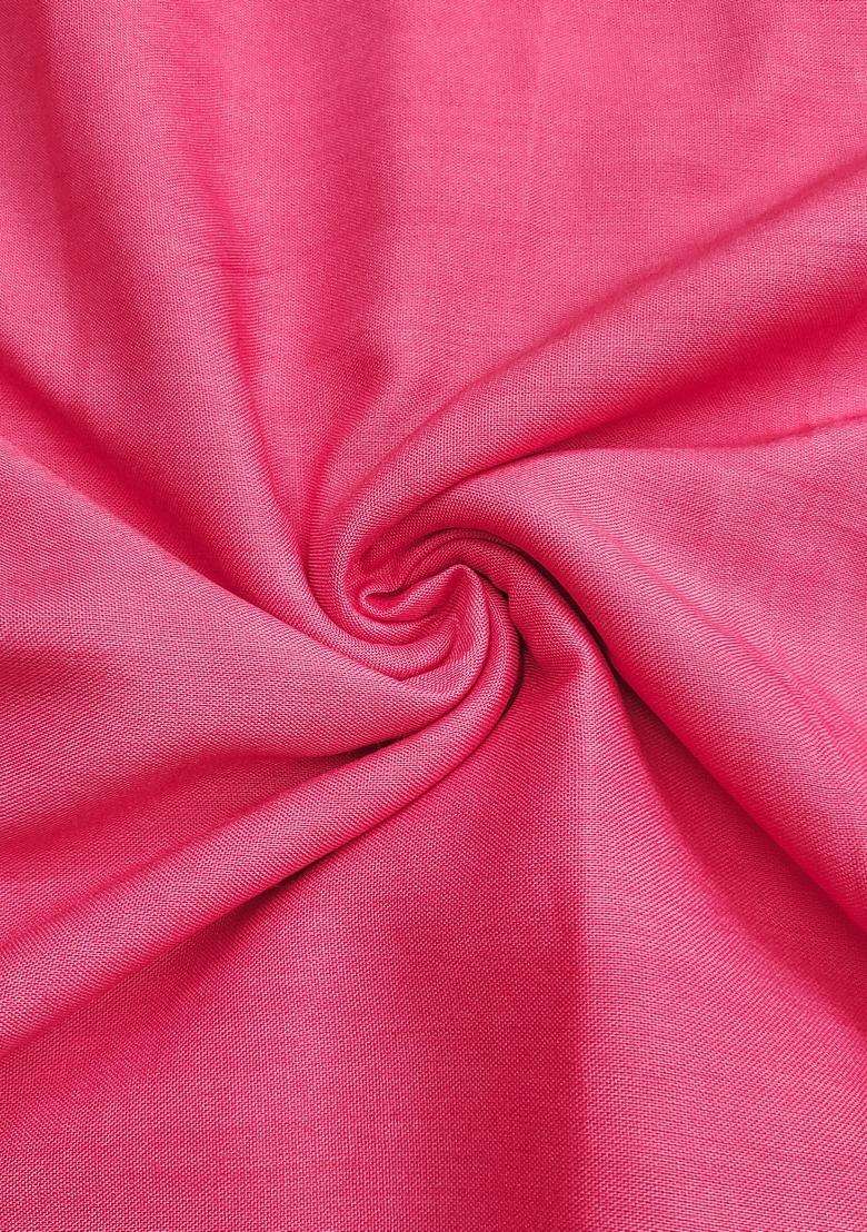 Pink Embroidery Viscose Salwar Kameez - Indya