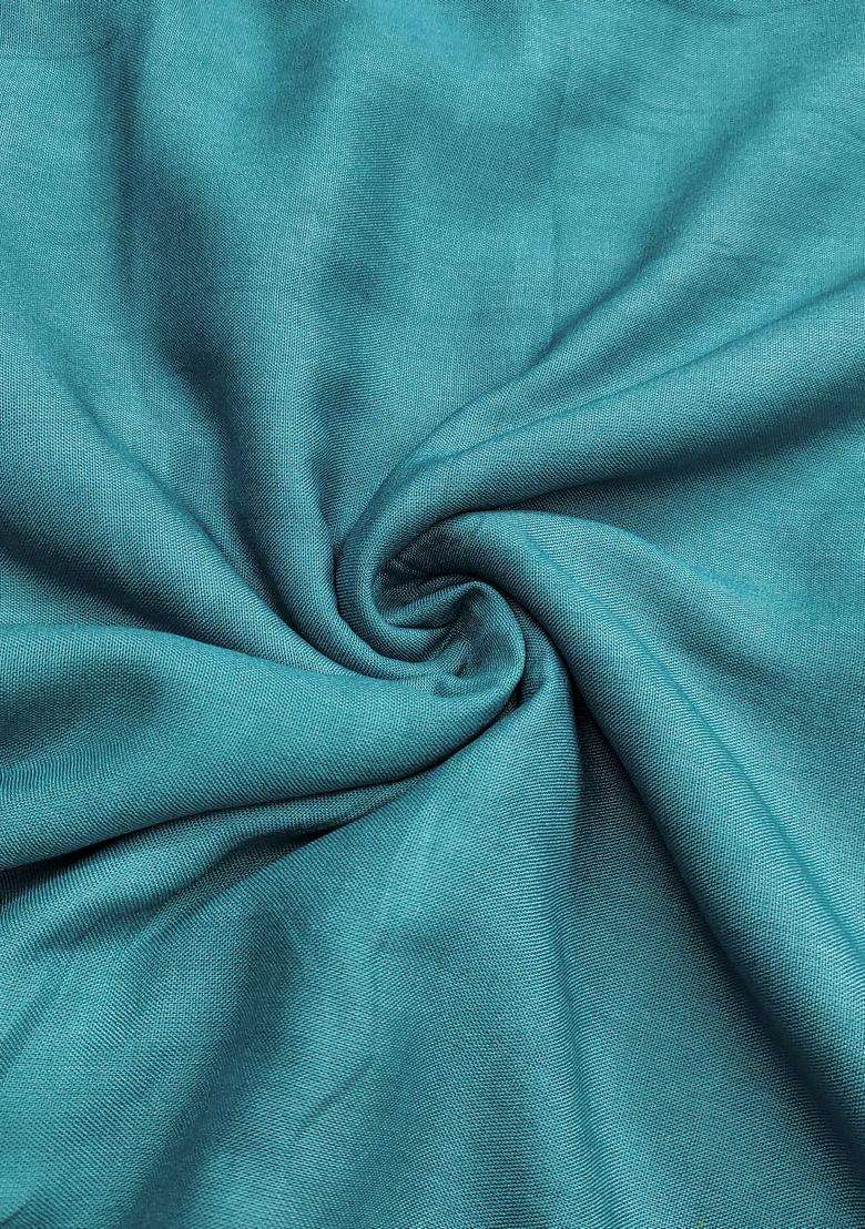 Sea Green Embroidery Chanderi Salwar Kameez - Indya
