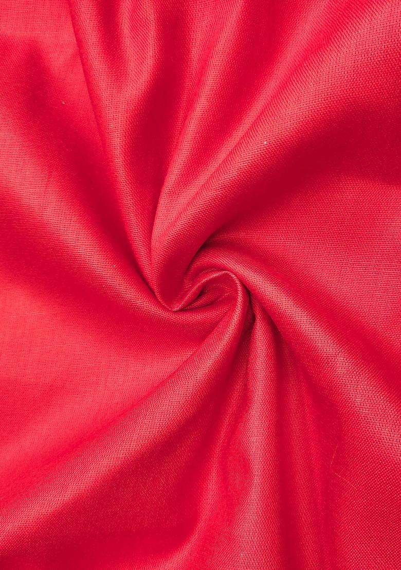 Red Embroidery Silk Salwar Kameez - Indya