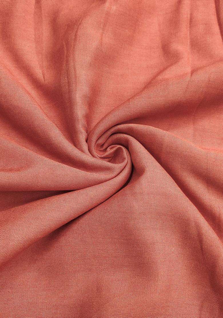 Peach Embroidery Silk Salwar Kameez - Indya