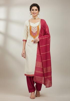 RED Embroidery Modal Salwar Kameez