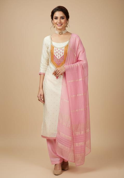 Pink Embroidery Modal Salwar Kameez