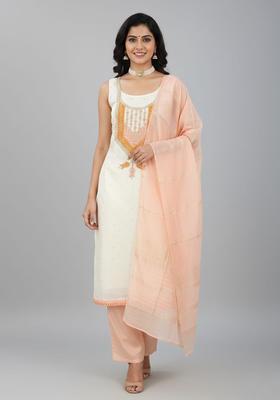 Peach Embroidery Modal Salwar Kameez