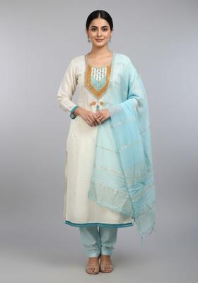 Sky Blue Embroidery Modal Salwar Kameez