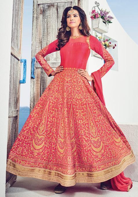 Green Embroidery Net Kurta Set