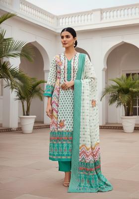 Lime Green Embroidery Chanderi Kurta Set