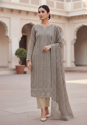 Multicolor Embroidery Georgette Kurta Set
