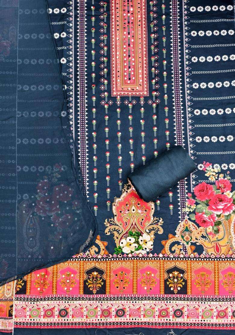 Multicolor Embroidery Rayon Kurta Set - Indya