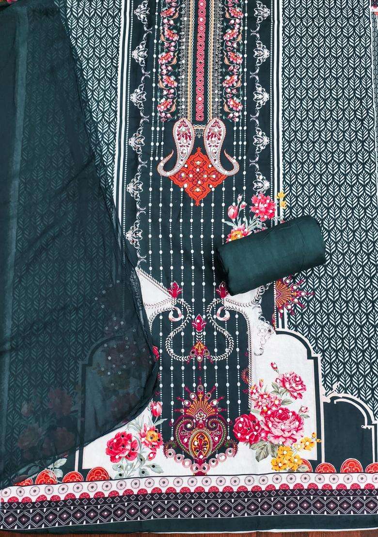 Multicolor Embroidery Rayon Kurta Set - Indya