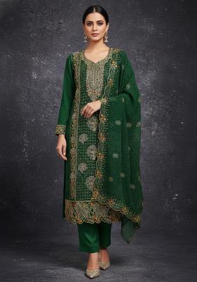 Multicolor Embroidery Georgette Kurta Set