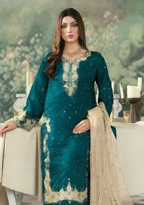 Morpeach Embroidery Jimmy Choo Straight Kurta Set