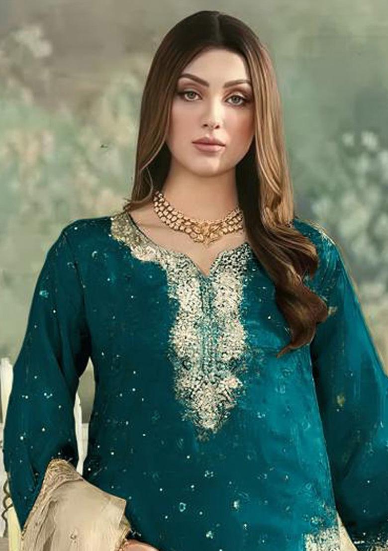 Morpeach Embroidery Jimmy Choo Straight Kurta Set - Indya