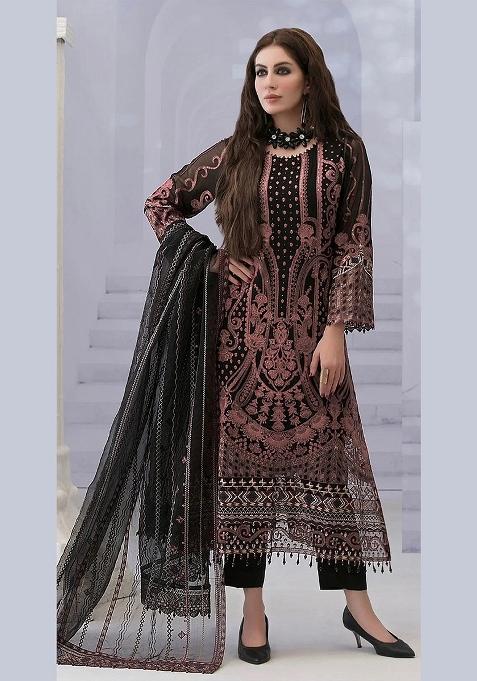 Green Embroidery Velvet Pakistani Suit Set