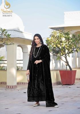 Navy Blue Embroidery Georgette Salwar Kameez