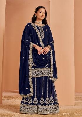 Pink Embroidery Georgette Salwar Kameez