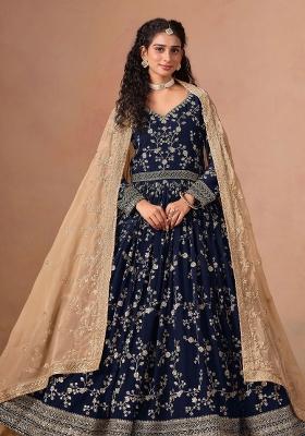 Black Embroidery Georgette Salwar Kameez