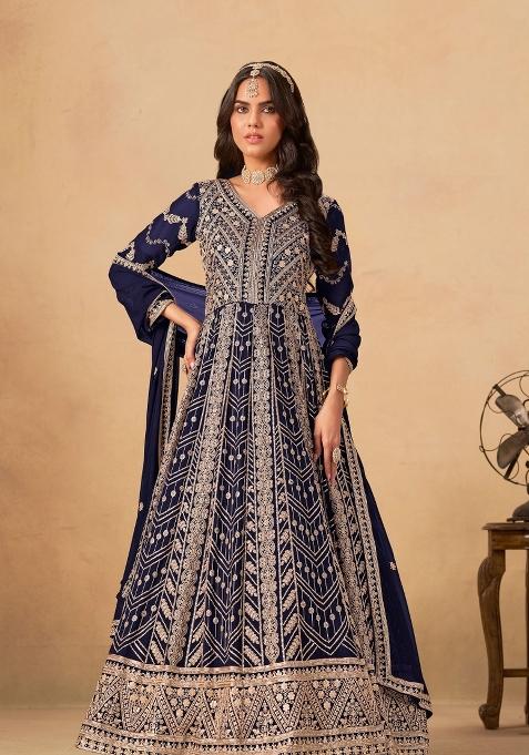 Pastle Pink Embroidery Georgette Salwar Kameez