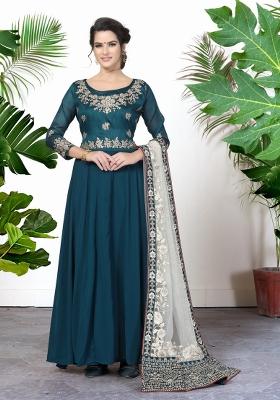Rama Embroidery Georgette Sharara Set