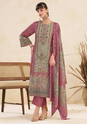 Pink Printed Cotton Salwar Kameez