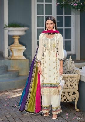 White Embroidered Silk Salwar Kameez