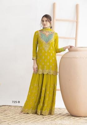 Yellow Embroidered Silk Salwar Kameez