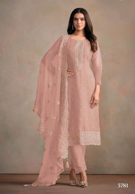 Pink Embroidered Organza Salwar Kameez