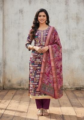 Multicolor Printed Cotton Kurta Set
