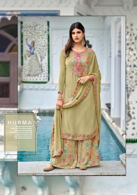 Green Embroidered Georgette Salwar Kameez