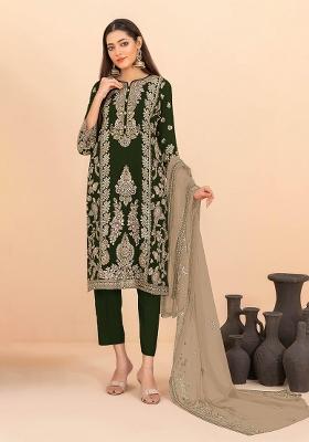 Black Sequin Work Silk Blend Kurta Set