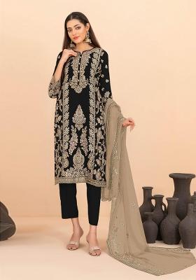 Mehendi Sequin Work Silk Blend Kurta Set