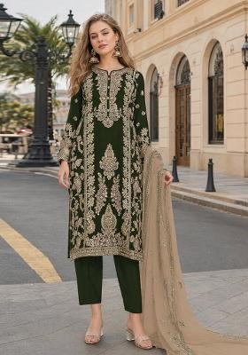 Black Embroidered Silk Kurta Set