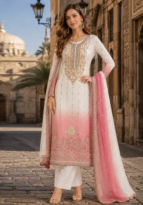 Pink Embroidered Silk Salwar Kameez