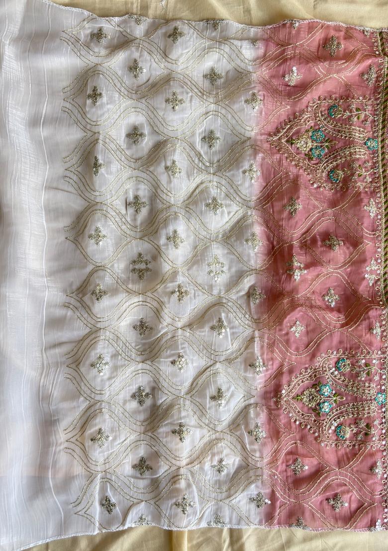 Pink Embroidery Silk Salwar Kameez - Indya