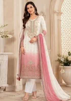Pink Embroidered Silk Salwar Kameez