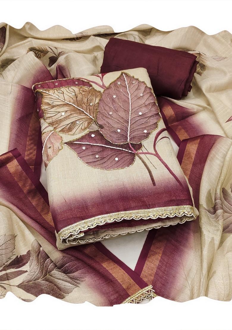 Off White Printed Cotton Kurta Set - Indya