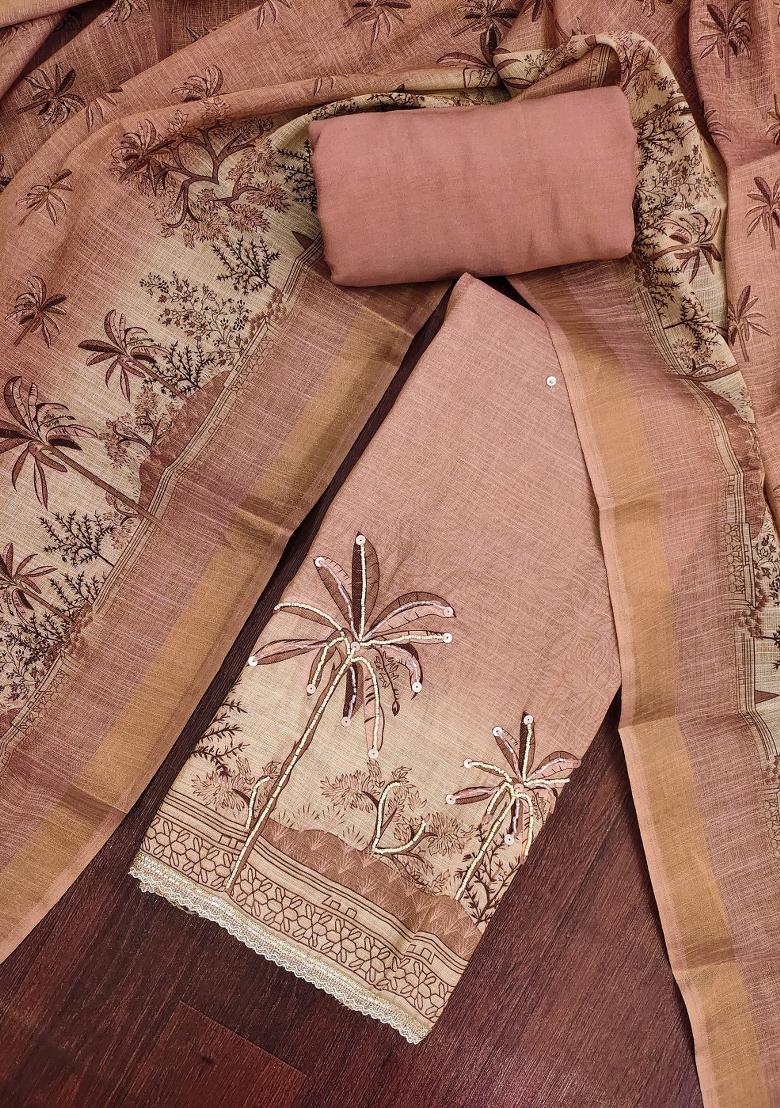 Pink Printed Cotton Kurta Set - Indya